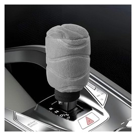 Car Gear Shift Knob Cover, Universal Automotive Gear Lever Handle Protector Cover, Vehicle Stick Shifter Cover Car Interior Decoration Accessories for Most Cars, SUVs, Trucks (Grey)