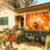 Happy Thanksgiving Banner Extra Large 72x44 Inch, Thanksgiving Backdrop for