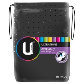 Kotex Buy U By Kotex Overnight Wing Ultrathins 10 Pack Online