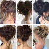 Hanaoops Claw Clip Messy Bun Hair Piece Wavy Curly Hair