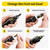 HIFESON Pneumatic Self-Locking Rivet Nut Gun Head(Replacement Mandrel Each 5pcs