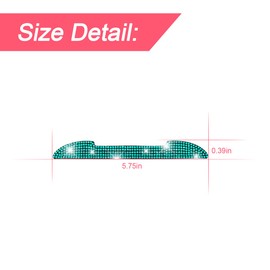 4PCS Bling Car Rear View Mirror Anti-Scratch Stickers Protector, Rhinestone Auto Door Handle Edge Guards, Crystal Anti-Collision Strip Decal, Car Exterior Decoration Accessories for Women (Light Blue)