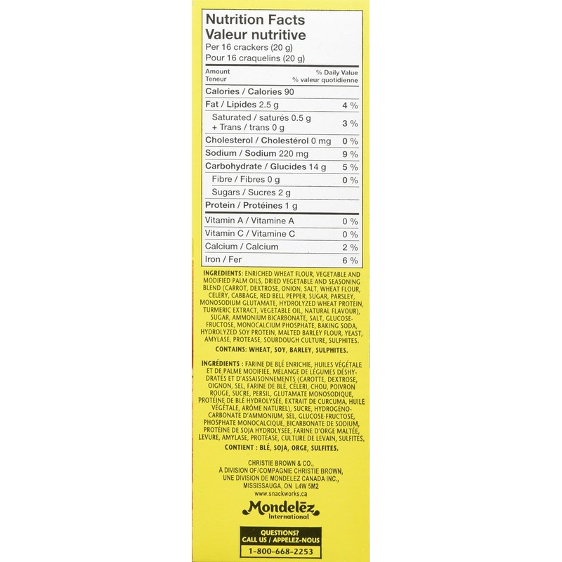 Christie Vegetable Thins, 40% Less Fat, Crackers, 200g/7oz., (3 Pack)