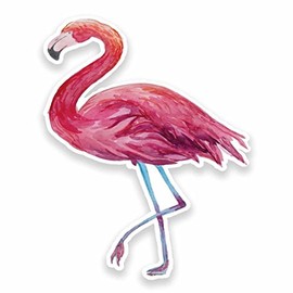 2 x 30cm/300mm Pink Flamingo WINDOW CLING STICKER Car Van Campervan Glass #9626