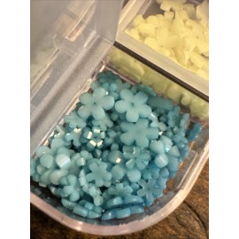 Unbranded 3D Mix Assorted Color Nail Charms, Acrylic Multi Blue Purple White Pink Flower