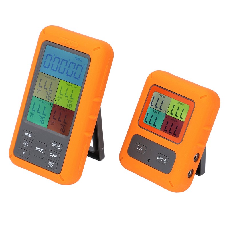 Meat Temperature Probe Smart Wireless LCD Display 4 Probes Grill