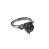 Alchemy Gothic Token of Love Ring Black Rose Pewter Occult