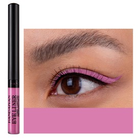 Coloured Eyeliner, Matte Liquid Eyeliner, White Eyeliner Long-Lasting Waterproof Liquid Eye Liner, Highly-Pigmented Colourful Eyeliner for Eye Makeup Tools, Black, Purple, Brown (DarkPink-14)