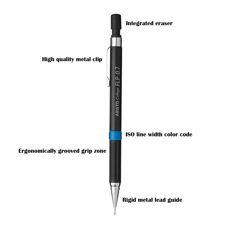 GEOCollege GEOtec Mechanical Pencil Set / 0,35/0.5/0.7 MM, HB, Black,