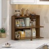Corner Bread Box for Kitchen Countertop Bamboo Bread Holder Large