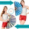 HeyToo 13inch Glitter Women Handheld Fan With Shining Transparent Fan