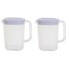2 Plastic Fridge Jugs 1.5L Slimline Whitefurze Easy Pour Water Milk Squash Jug