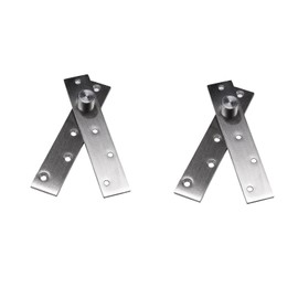 Leliafleury 2Pcs Door Pivot Hinge 75 x 18mm Stainless Steel Concealed Pivot Hinges 270 Degree Rotating Door Hinge Eccentric Pivot Hinges for Door Window Cabinet