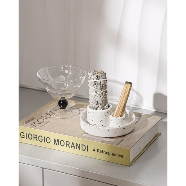 Ceramic Incense Holder, Palo Santo and Sage Holder, Sage Bundle