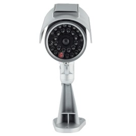 O&W Security Dummy Camera Solar Dummy Camera with Lens with Flashing Light Waterproof for Indoor and Outdoor Use