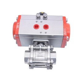 DAHSLNWKN 1" Three Piece High Platform Pneumatic Ball Valve 304 Stainless Steel Q611F-16P(Double Acting)