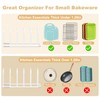 Fikoksol Cutting Board Organizer and Baking Sheet Rack, [2-Pack] White