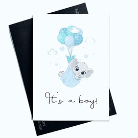 It's a Boy Card Adorable Baby Shower Greeting Cards Cute Design To Celebrate The Arrival Of A Little Bundle Of Joy Perfect Congratulations Card For Baby Showers Baby Boy Card SP91