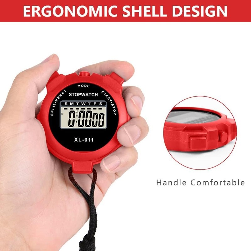 Digital Sports Stopwatch, Multi-Function Digital Sports Stopwatch Large Display, Single