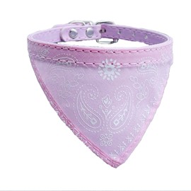 Newtensina Fashion Dog Bandana Collar Dog Collar Boy Medium Bandana Puppy Bandana with Collar for Dogs - Pink - S