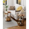 RISWER Round Side Table Living Room - Small Accent Table