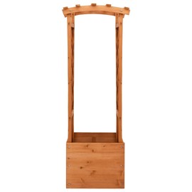 YITHOPI Raised Garden Bed with Trellis, Garden Box for Vine Climbing Plants Vegetable Flower Free-Standing Raised Planter Beautiful Classic Style & Firwood,for Backyard, Patio, Balcony