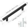 Probrico (15 Pack 5" Hole Centers Flat Black Cabinet Pulls