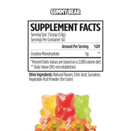 VMI Sports Creatine Monohydrate Powder Muscle Mass – Strength – Size – Power | 5 Grams per Serving (60 Servings, Gummy Bear)