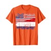 DUTCH ROOTS | Half American Flag | NETHERLANDS T-Shirt
