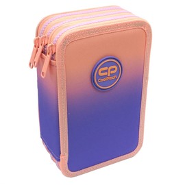 COOLPACK XXL Pencil Case 3-Compartment School Pencil Case, Triple Pencil Case for a Boy, Ombre 44-Piece Filled Pencil Case 3-Tier, E67506, Colourful, Pencil Case
