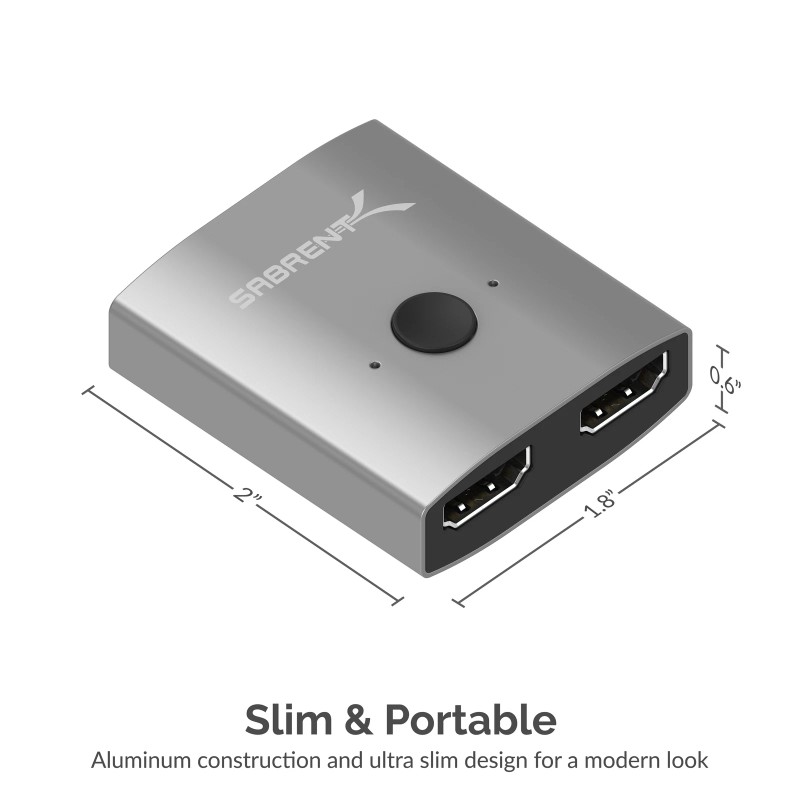 Sabrent 2-Port 4K HDMI Sharing Switch (DA-HSW2)