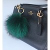 [Fosrion] Large Genuine Raccoon/Fox Fur Pom Pom Keychain Bag Charm