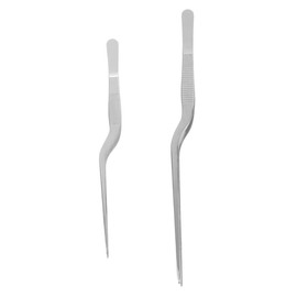 Zerodeko 2pcs Stainless Steel Cooking Tweezers Ergonomic Fish Bone Removers for Western Food Preparation Kitchen Accessories