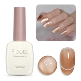 Fiouto Gel Nails, Magnetic Nail Cat-Eye Gel, Cat Eye Gel, Gel Nail Single Item, Shear Color Gel, Large Capacity, 0.5 fl oz (15 ml), UV/LED Compatible, 6 Colors Set with Magnets, Moonlight Magnetic