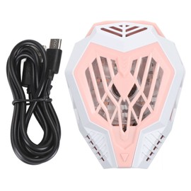 Phone Cooler Semiconductor Phone Fan Noiseless Back Clip Cell Phone Radiator Cooling Fan for Gaming Live Streaming Video Watching Pink and White