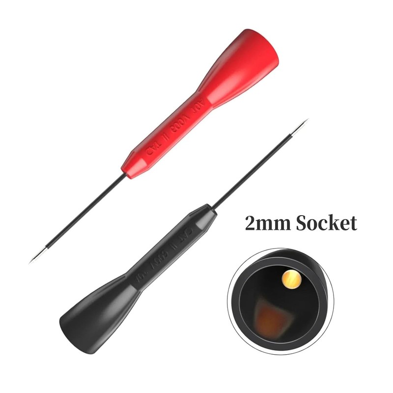 Multimeter Test Probes with 2 mm Socket 1 mm Insertion