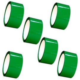 Tape Brothers Carton Sealing Tape 2" x 110 yds or 55 yds 2 mils, Several Colors (6 Green 55yards)