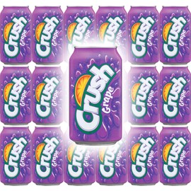 Crush Grape Soda, 12 Fl Oz Cans (Pack of 18, Total of 216 Fl Oz)