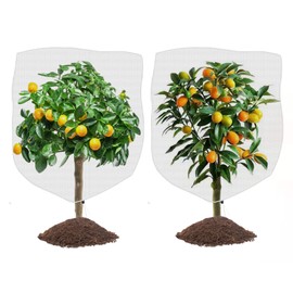 Generic 2 Pcs Fruits Tree Netting, Ultra-Fine Mesh Bird Netting, Garden Netting with Drawstring, Insect and Bird Barrier Net for Protecting Plants and Fruits(31.5 x 31.5 inch)