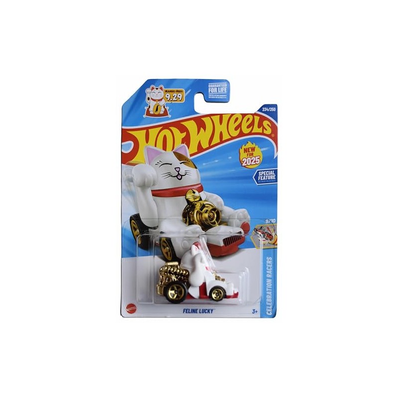 Hot Wheels Feline Lucky, Celebration Racers 9/10 [White] 234/250