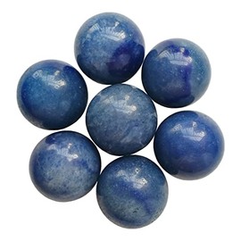 Manekieko 7 Pcs Natural Blue Aventurine 2cm Crystal Sphere Ball Set,Feng Shui Chakra Aura Home Desk Decor Decorative Collection