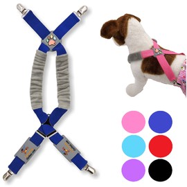 FunnyDogClothes Dog Suspenders for Pet Clothes Apparel Diapers Pants Skirt Belly Bands Small Medium and Large Dogs (L/XXL: 25lb - 100lb, Dark Blue)