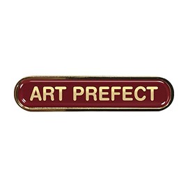Capricornone Art Prefect Gel Domed Burgundy School Bar Badge