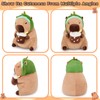 Capybara Plush Toy Capybara Toy Stuffed Capybara with Avocado Hat,