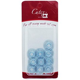 Cutex 10 Plastic Bobbins Compatible Part Number #085128 for Singer Sewing Machine Class15j