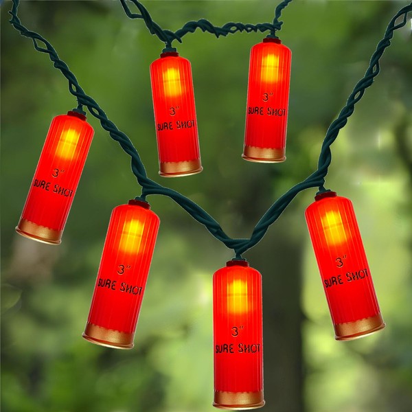 Konictom 8.5Ft LED Red Shotgun Hell Light,Novelty Christmas Light Set