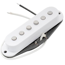 Artec SSA-12 Vintage Staggered Alnico 5 Pickup Single Coil Neck Pickup 6.3K for Strat Style Electric Guitar, White