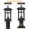 Brilvibera Dusk to Dawn Black Outdoor Post Light Fixture, Pole