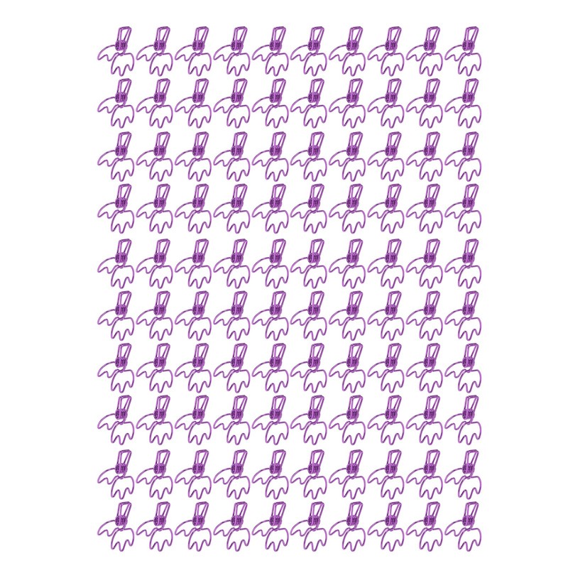 100Pcs Crown Shape Paper Clips Cartoon Cute Metal Binder Clips