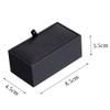 HooAMI Cufflink Box Tie Clip Bar Gift Box Black Jewelry